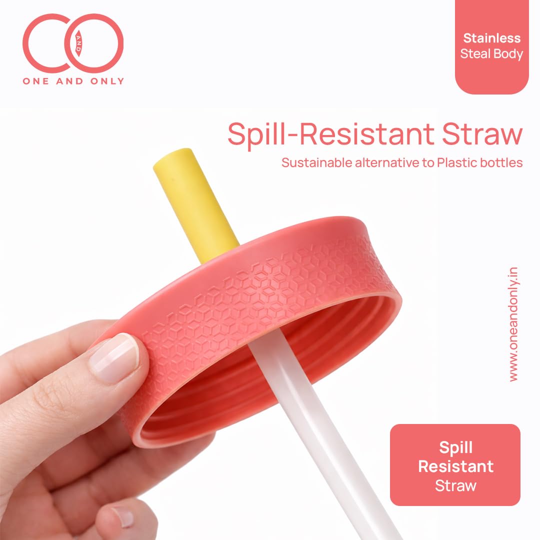 Steel Sipper 350ml, Yellow/Green