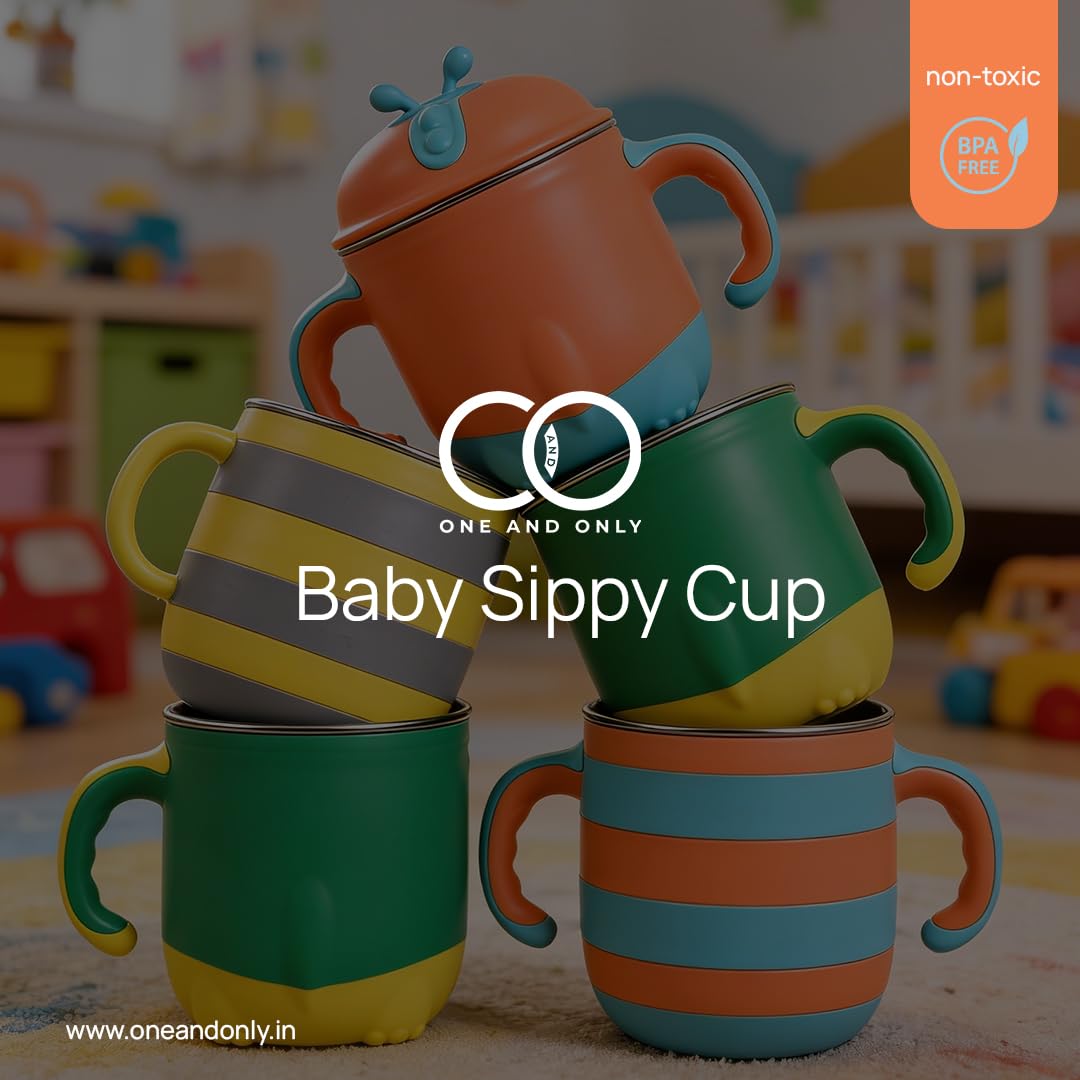 Stainless Steel Sipper with Spoon/Fork Set for Baby