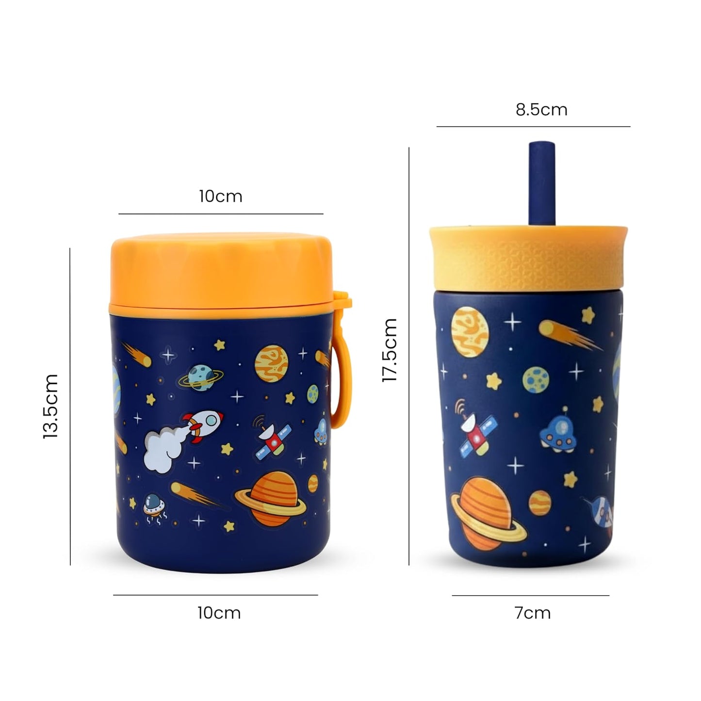Space Explorer Printed Kids Lunch & Sipper Combo Set