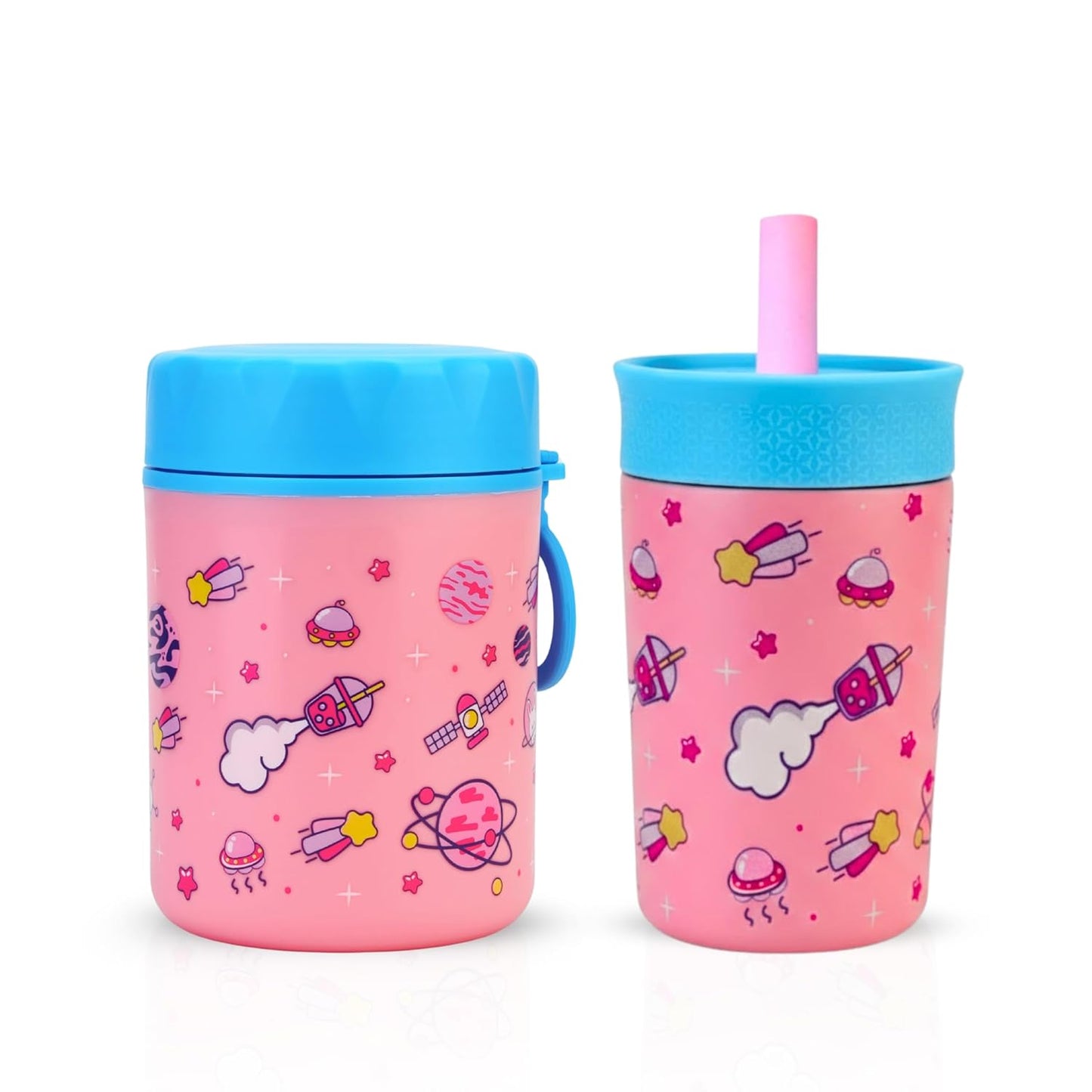 Space Explorer Printed Kids Lunch & Sipper Combo Set