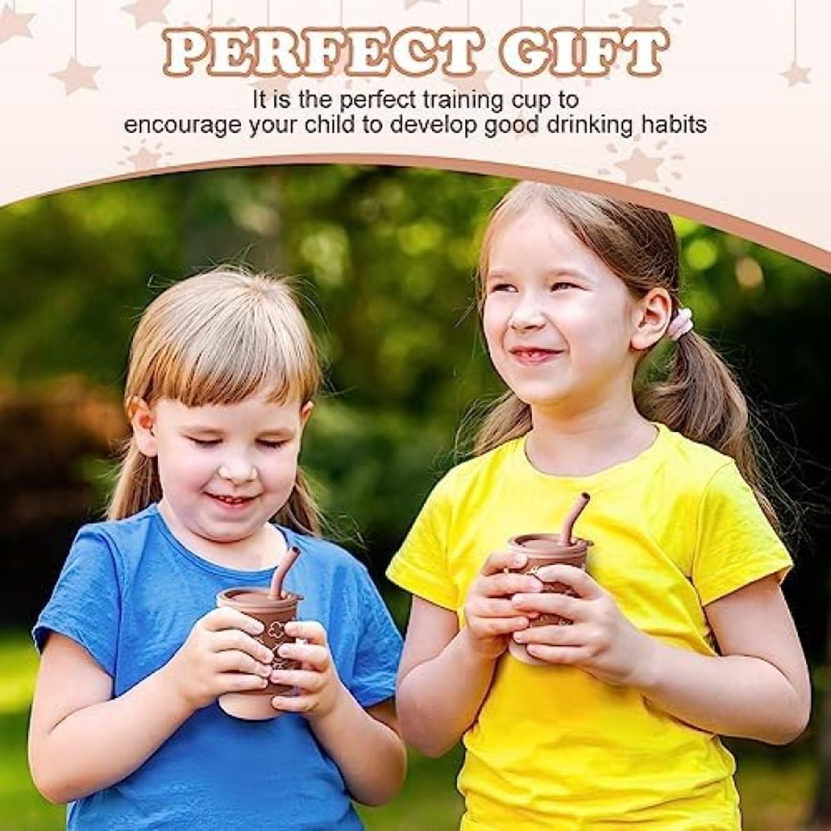 Baby Sipper Cup Silicone Sipper with Straw