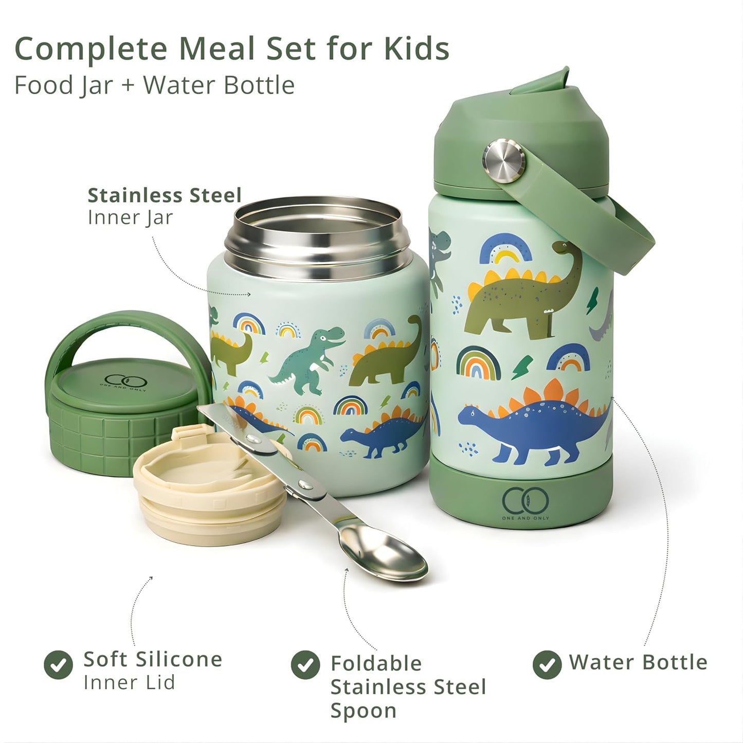 Kids Lunch Box & Water Bottle Pack