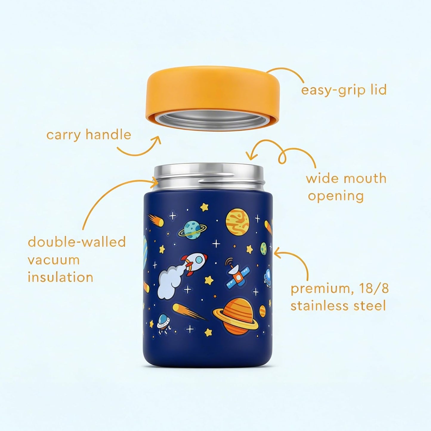 ONE AND ONLY Stainless Steel Food Jar