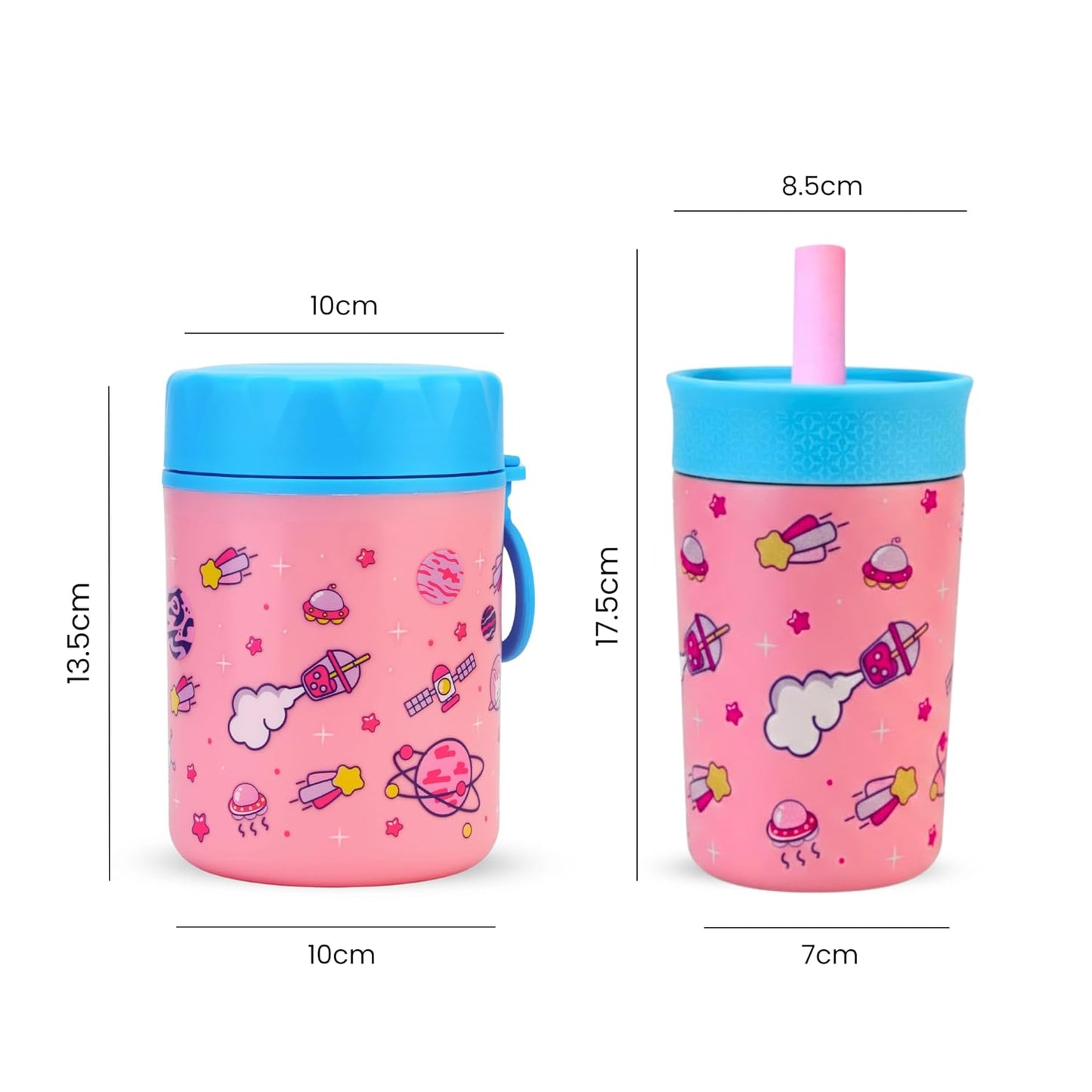 Space Explorer Printed Kids Lunch & Sipper Combo Set