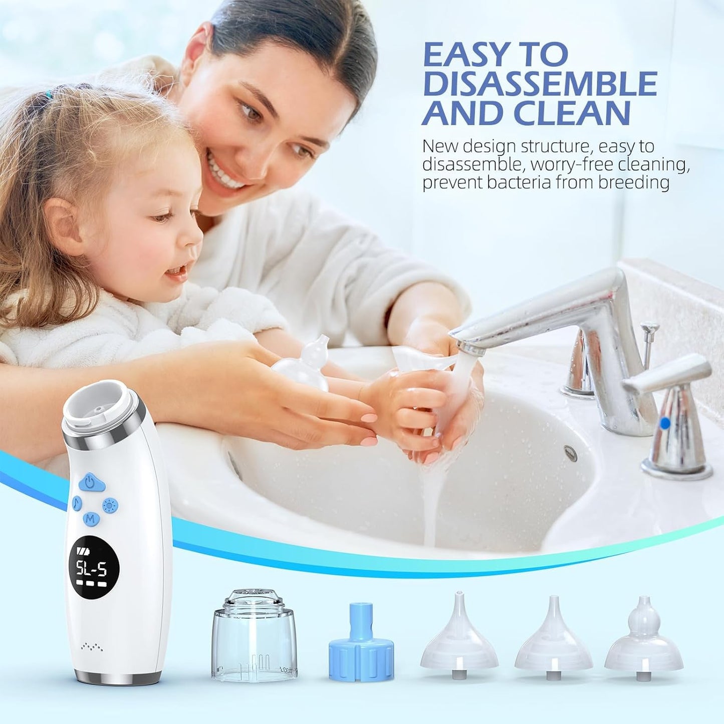 Nasal Aspirator Electric White Nose Cleaner