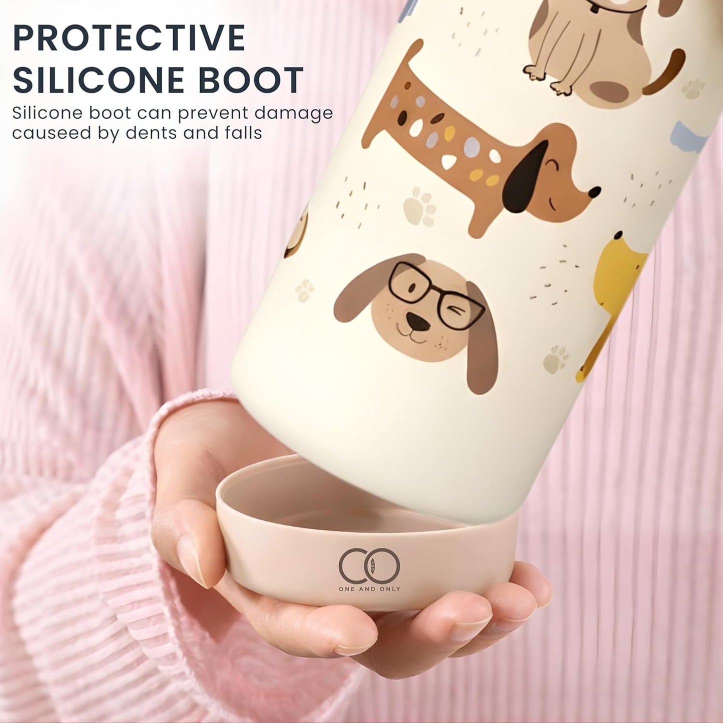 ONE AND ONLY Water Bottle Steel Cartoon Printed