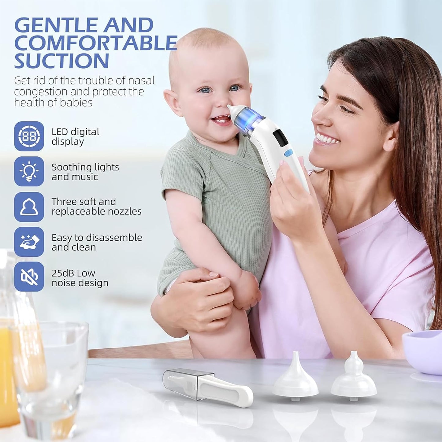 Nasal Aspirator Electric White Nose Cleaner
